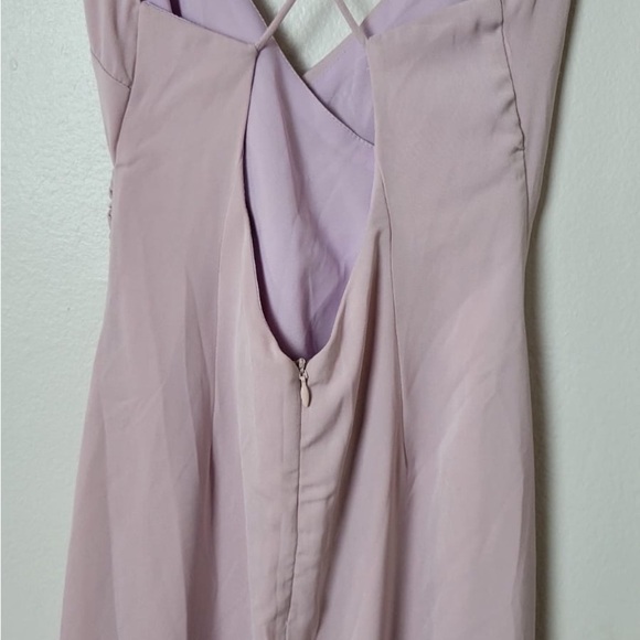 SUPER DOWN Revolve Lilac Gown Front Slit Spring Wedding Brides Maid Dress Sz XS - Picture 3 of 7
